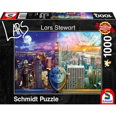 Image of Schmidt Lars Stewart: New York Night &amp; Day (1000 pieces) Jigsaw Puzzle Ages 12+