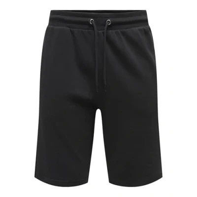 Image of Only &amp; Sons Men&#039;s Onsneil Sweat Shorts Trouser, Black, Xx Large