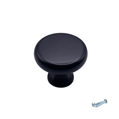 Image of M4TEC Interior Kitchen Cabinet Door Knobs Cupboards Drawers Bedroom Furniture Pull Handles Black. VD5 Series: 33 mm. Pack of 10