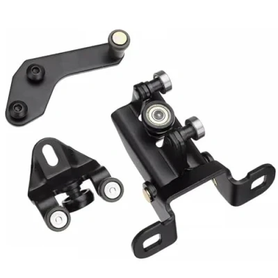 Image of Bohaner Left Sliding Door Roller Guide Set Side Runner Top Middle Bottom 1667675 1705694 1639910 for Transit Mk6 Mk7 Black