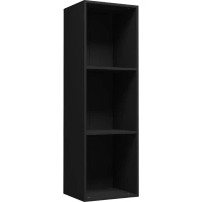 Image of vidaXL Book Cabinet/TV Cabinet Black 36x30x114 cm Engineered Wood