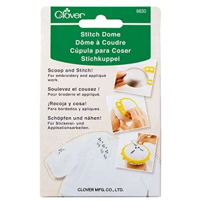 Image of clover Stitch Dome, Silver and Yellow, One Size