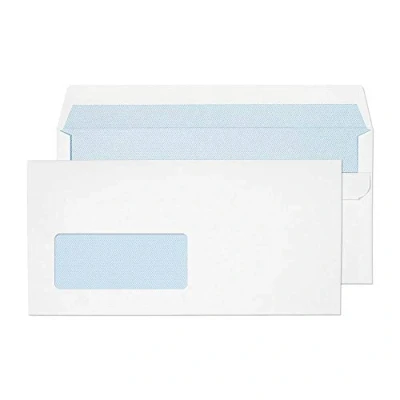 Image of Blake Purely Everyday DL 110 x 220 mm 90 gsm Window Self Seal Wallet Envelopes (14884) White Pack of 1000