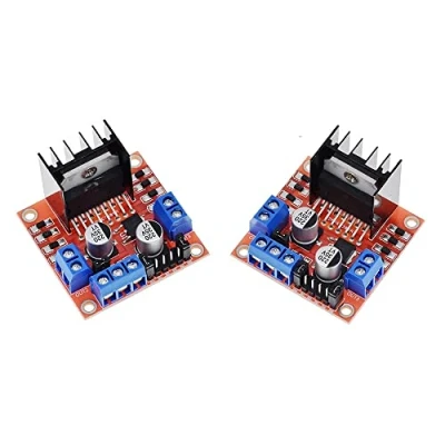 Image of iHaospace 2 Pcs L298N Dual H Bridge DC Motor Driver Stepper Controller Module for Arduino Drive Board