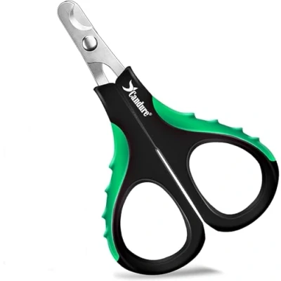 Image of Candure Cat Nail Clippers Stainless Steel Claw Trimmers for Rabbits,Guinea Pigs, Birds, Puppies, Kittens and Small Animals Pet Clipper Professional Home Use 3.5&quot; (Green)
