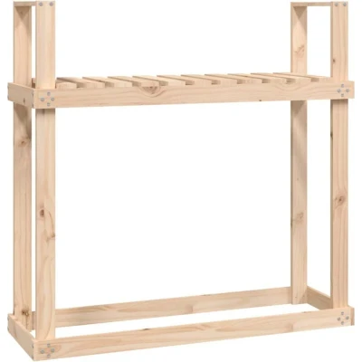 Image of vidaXL Firewood Rack 110x35x108.5 cm Solid Wood Pine