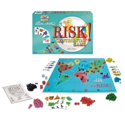 Image of Risk 1959 The Classic Reproduction of with Original Artwork and Components by Winning Moves Games USA, World Domination Strategy Battle Game for 2 to 6 Players, Ages 8+