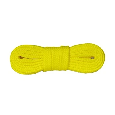 Image of Kaps Sneakers Laces, quality durable shoe laces for casual footwear, made in Europe, 1 pair, many colours and lengths (140 cm 55 inch 8 to 10 eyelet pairs yellow)