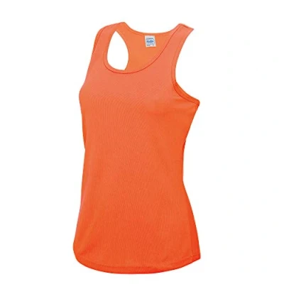 Image of Just Cool Girlie Fit Sports Ladies Vest / Tank Top (S) (Electric Orange)