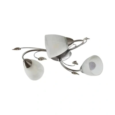 Image of Ceiling Light &#039;Yannie&#039; dimmable in Silver Made of Metal for e.g. Living Room &amp; Dining (3 Sources, E14) from Lindby lamp, lamp