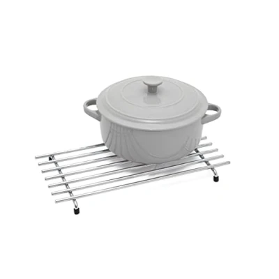 Image of simplywire Trivet Heat Resistant Kitchen Worktop Protector Large Chrome