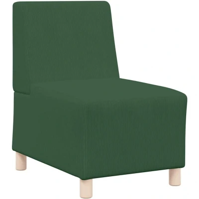 Image of vidaXL Sofa Chair with Cushion Green Corduroy fabric