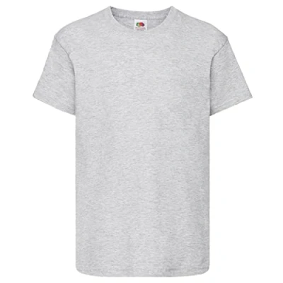 Image of Fruit Of The Loom 61019 boys&#039;s Children&#039;s T shirt in Grey