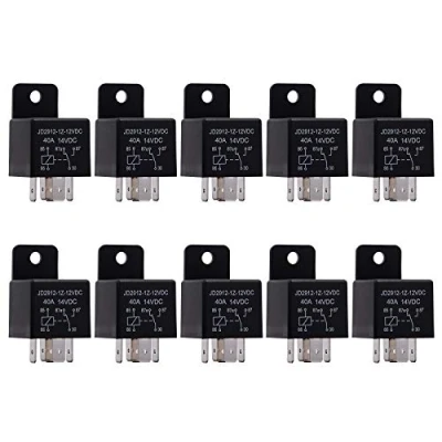 Image of Ehdis® Motor Relay 5 Pin 12V Coil 40amp Spdt Model No.: JD2912 1Z 12VDC 40A 14VDC, Contactor Switch Power, Auto Switches &amp; Starters, 10 Pack
