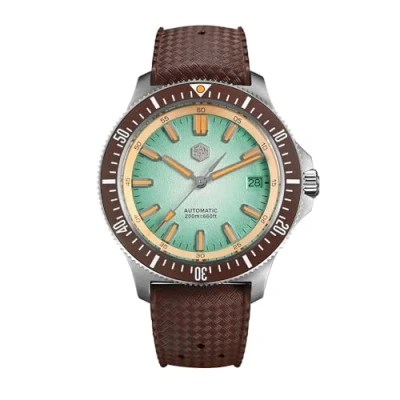 Image of San Martin SN0118G Stainless Steel Diving Watch NH35 Automatic Mechanical Fashion Waterproof Men Wristwatches, V 3, Modern