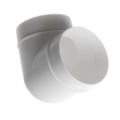 Image of 125mm / 5 Inch Duct Connector 90 Degree Elbow Round PVC Ducting Ventilation Pipe, Hose, Bend, Tube