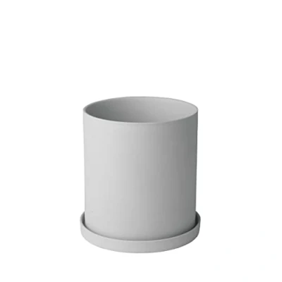 Image of Blomus NONA Herb Pot Size L, Light Grey Tone, Elegant Home Accessory, Colour Micro Chip (66518)