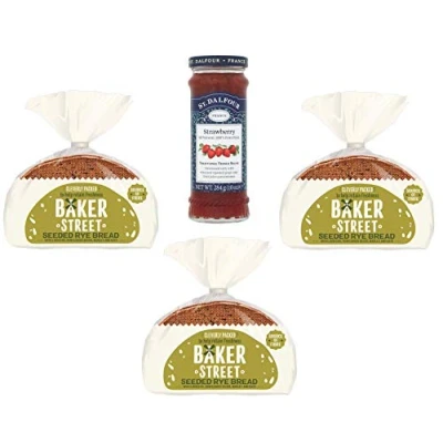 Image of Baker Street Rye Seeded Pack of 3 (500g each) &amp; St. Dalfour Strawberry Spread 1 (284g)