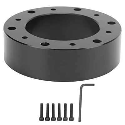 Image of Steering Wheel Spacer, Universal 1in 6 Hole Hub Aluminum Alloy Spacer Heighten Increased Pad Adapter