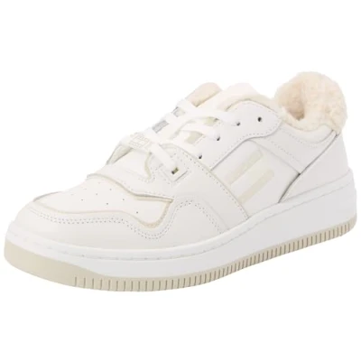 Image of Tommy Jeans TJW RETRO BASKET WL women&#039;s Shoes (Trainers) in White