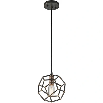 Image of Rocklyn 1 Light Mini Spherical Ceiling Pendant Steel, E27