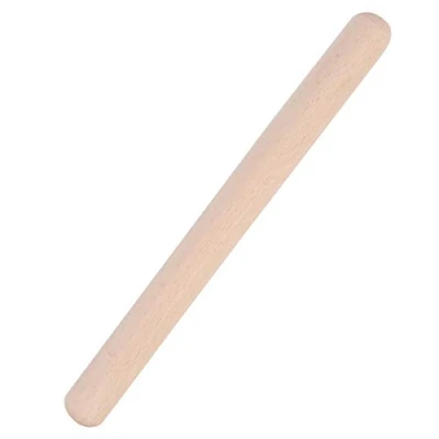 Image of Rolling Pin, Solid Beech Wood Pin Pressed Noodle Stick Baking Tool for Dumplings Pizza Cookies Pastry(39cm)