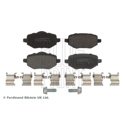 Image of 1643574280, 1680301680 Brake pad set BLUE PRINT ADBP420126 Rear Axle with fastening material PEUGEOT: 208 II Hatchback, 2008 II, VAUXHALL: Corsa Mk5