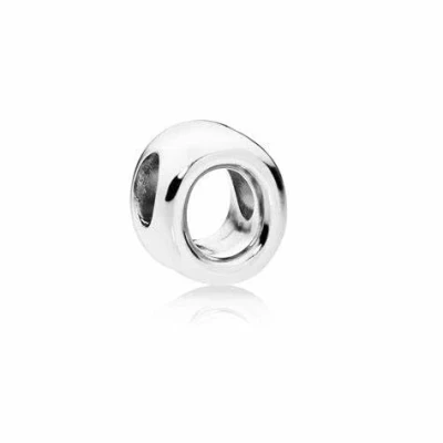 Image of CWOne Designs Sterling Silver Letter Aphabet Charm For Pandora Bracelets Women (O)