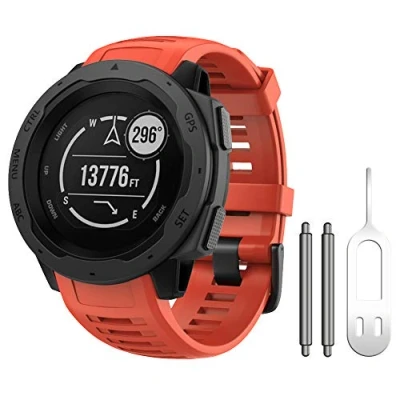 Image of NotoCity Instinct Band, Soft Silicone Replacement Watch Strap ONLY Compatible Sports GPS Smart with Adapter Tools