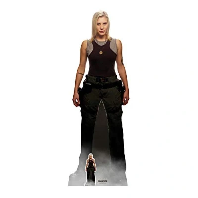Image of STAR CUTOUTS SC1642 Kara Thrace Starbuck Katee Sackhoff Battlestar Galactica Lifesize Cardboard Free Mini Standee, Solid, Multicolour, Regular