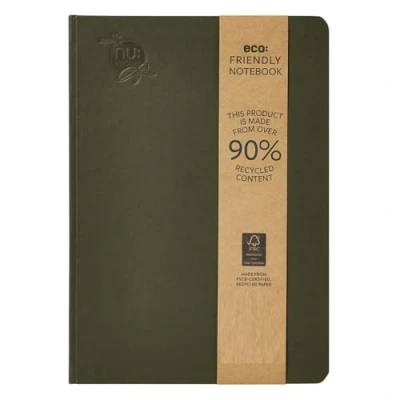 Image of NU: Notebooks Evolve Premium Range Green B5 Notebook Spiral Recycled Eco Stationery 140 Pages