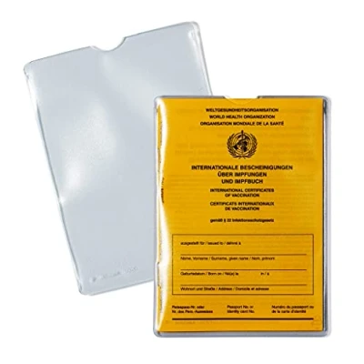 Image of HERMA 5020 Transparent ID Cover, 25 Card Sleeves, Vaccination Certificate Cover for New Card, Book, Holder Protection Tickets and Children&#039;s IDs, Plastic