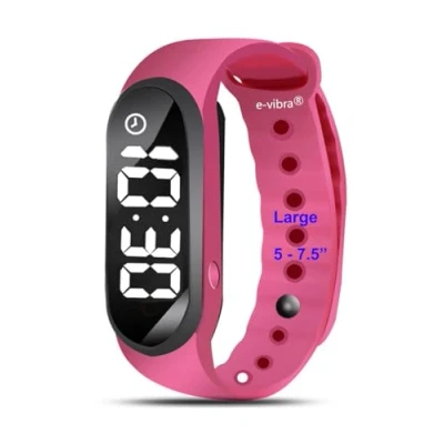 Image of e vibra Potty Training Watch Silent Vibrating Alarm Reminder with up to 8 Personal Alarms Kids &amp; Adult Medication (Hot Pink)