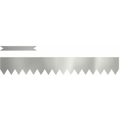 Image of vidaXL Lawn Edgings 20 pcs 100x0.5x15 cm Galvanised Steel