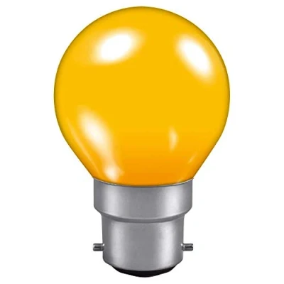Image of Crompton Colourglazed Round 15W Amber BC B22d