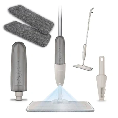 Image of Tower Classic Microfibre Spray Mop with Anti Leak Bottle Latte