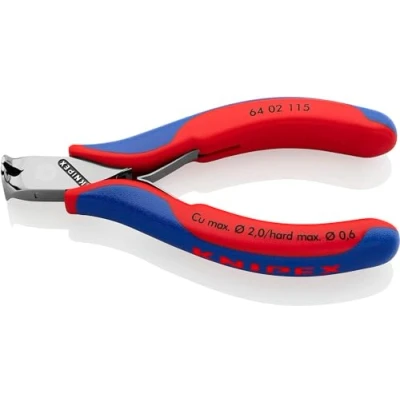 Image of Knipex Electronics End Cutting Nipper with multi component grips 115 mm 64 02