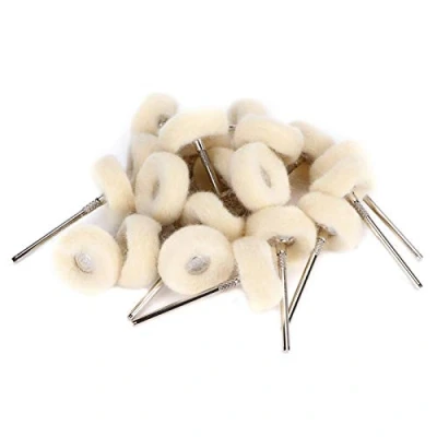 Image of 20pcs Polishing Wheel Set, 2.35mm Cotton Mounted Buffing Wheels Brushes for Rotary Tool Accessories