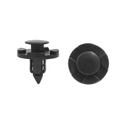 Image of sourcingmap 50 Pcs 8mm Plastic Push Type Rivet Retainer Fastener Bumper Clips