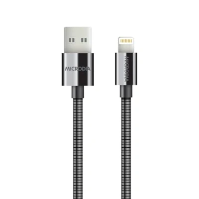 Image of Microdia DurCable MFi Certified STEEL Lightning Cable 1.5M (Black)