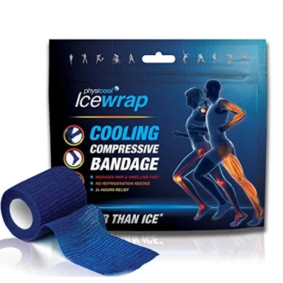 Image of Physicool Ice Wrap Cooling Compression Bandage Reduces Pain and Swelling Fast Promotes Healing No Refrigeration