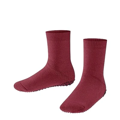 Image of FALKE Unisex Kids Catspads K HP Cotton Wool Grips On Sole 1 Pair Grip socks, Red (Coral 8833), 12 2.5