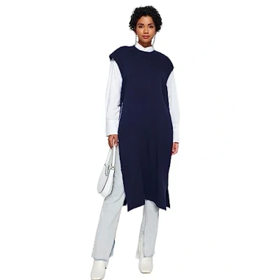 Image of Trendyol Sweater Dark Blue Relaxed fit,Navy Blue,S