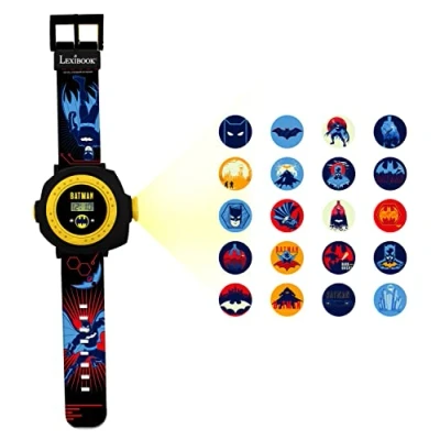 Image of Lexibook, Batman, Adjustable Projection Watch Digital Screen, 20 Images of for Children, Black/Yellow, MW050BAT
