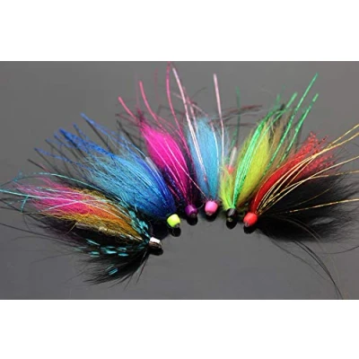 Image of Tigofly 12 pcs/lot assorted Colorful Copper Cone Head Tube Fly Set For Salmon Trout Steelhead Fishing Flies Lures