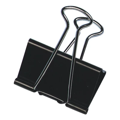 Image of Q Connect Foldback Clip 16mm Black (Pack of 10) Ref KF03650