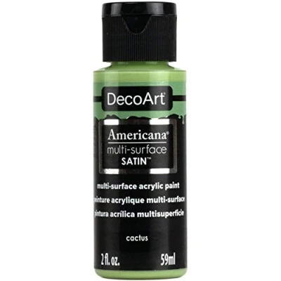 Image of Americana Multi Surface Satin Bottle Paint, Acrylic, Cactus, 3 x 7 cm