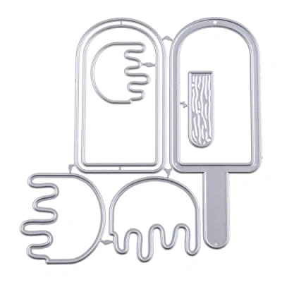 Image of Mllepjdh Popsicles Shaker Metal Cutting Dies Scrapbooking Stencil Die Cuts Card Embossing Photo Album Template Mold For