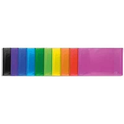 Image of Exacompta Ref. 85770E 1 Iderama document protector 30 smooth crystal pockets 60 views for A4 size 24 x 32 cm semi rigid polypro cover 10 random colors