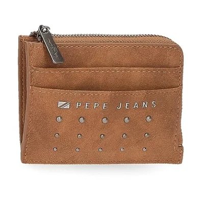 Image of Pepe Jeans Holly Brown Card Holder 11.5 x 8 1.5 cm Faux Leather, Brown, One Size,